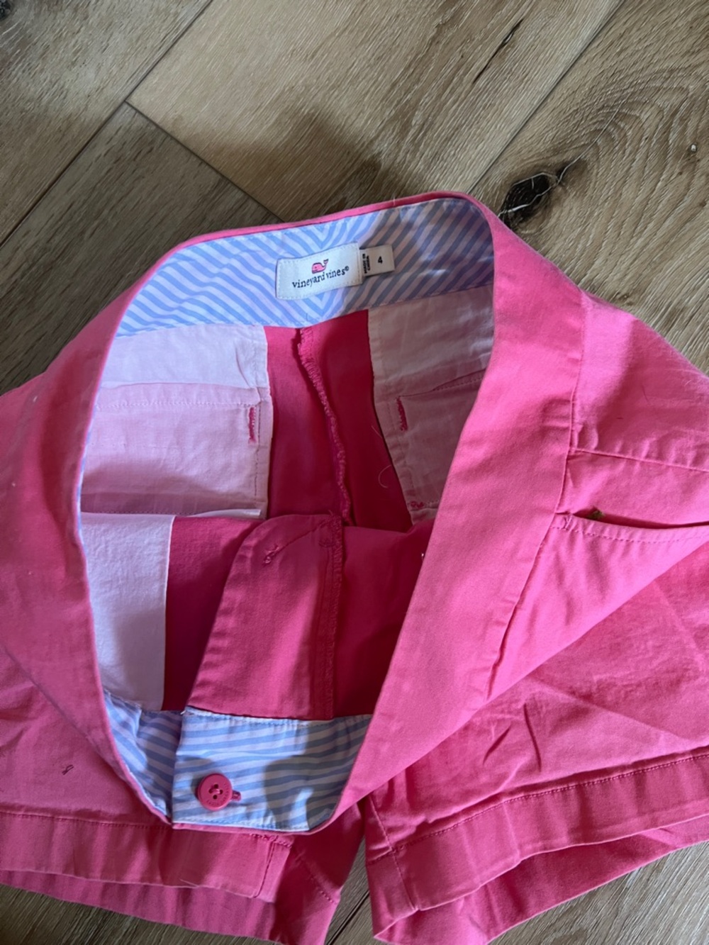 Vineyard Vines Bright Pink Cotton Bermuda Shorts - Picture 4 of 5
